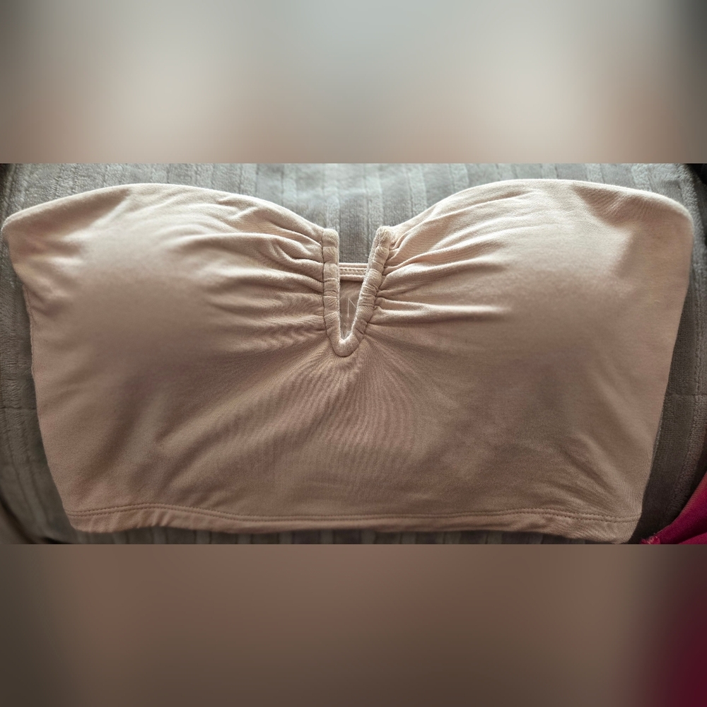 Klassy Network Brami,  V Tube Top in Sand, Size Medium, Worn Once - Picture 3 of 4